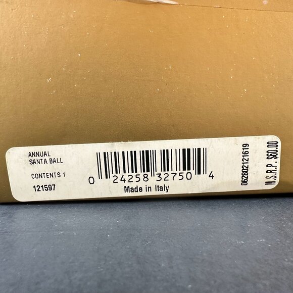 Waterford 2002 Annual Santa Ball Glass Ornament With Box 4.5" - Picture 6 of 6